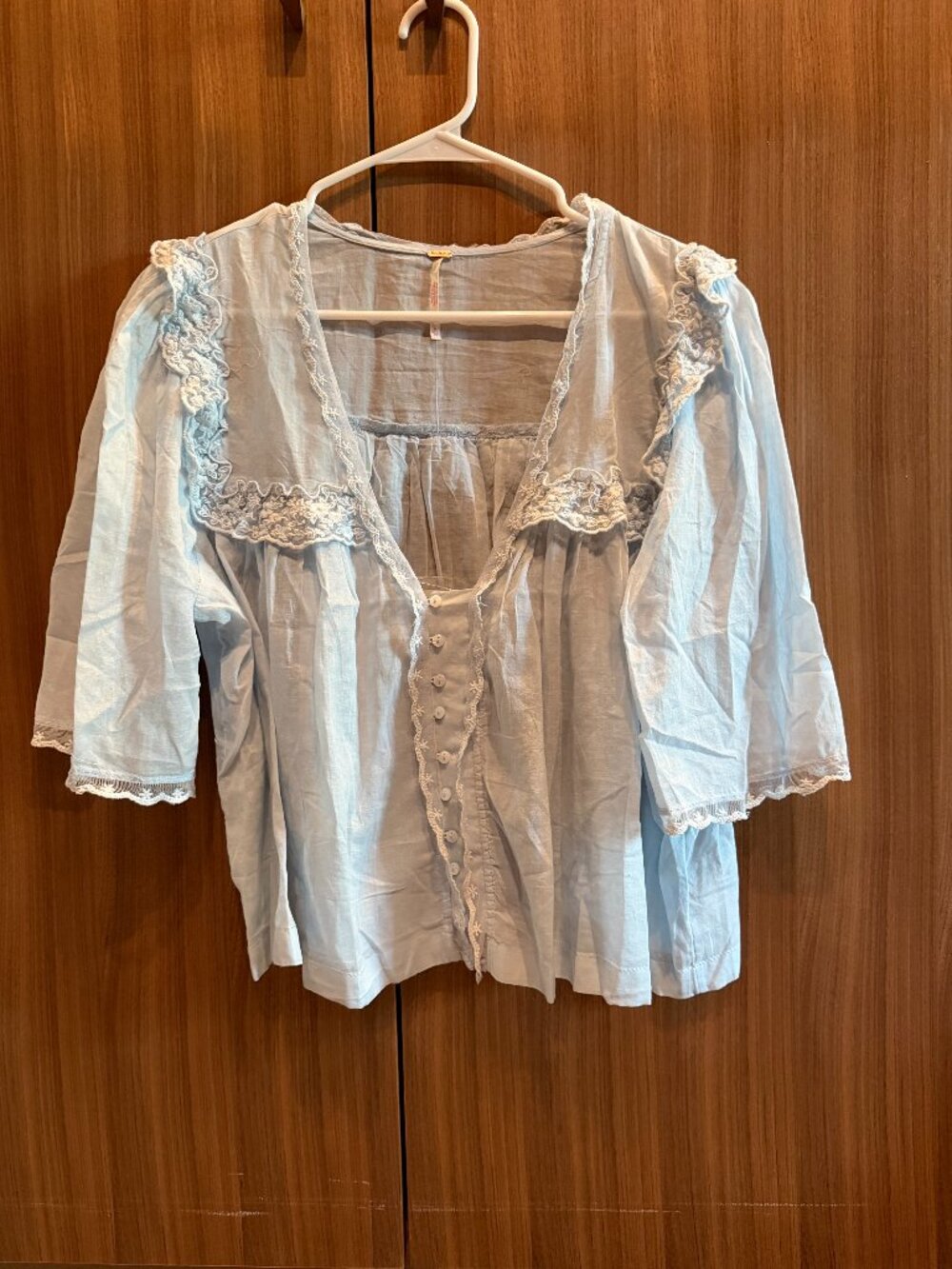 NWT Free People Luna Top Sz M Ballard Blue